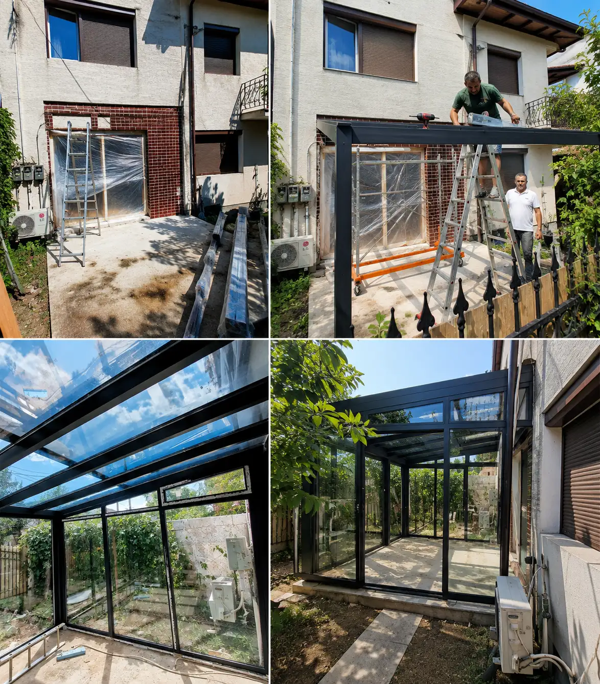 Etapele proiectului Winter Garden, de la structură la rezultatul final