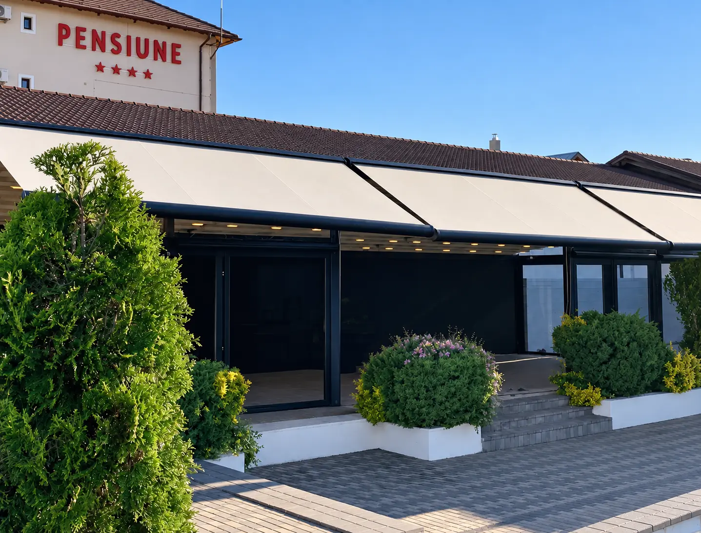 Pergole retractabile pentru pensiune și evenimente – Craiova