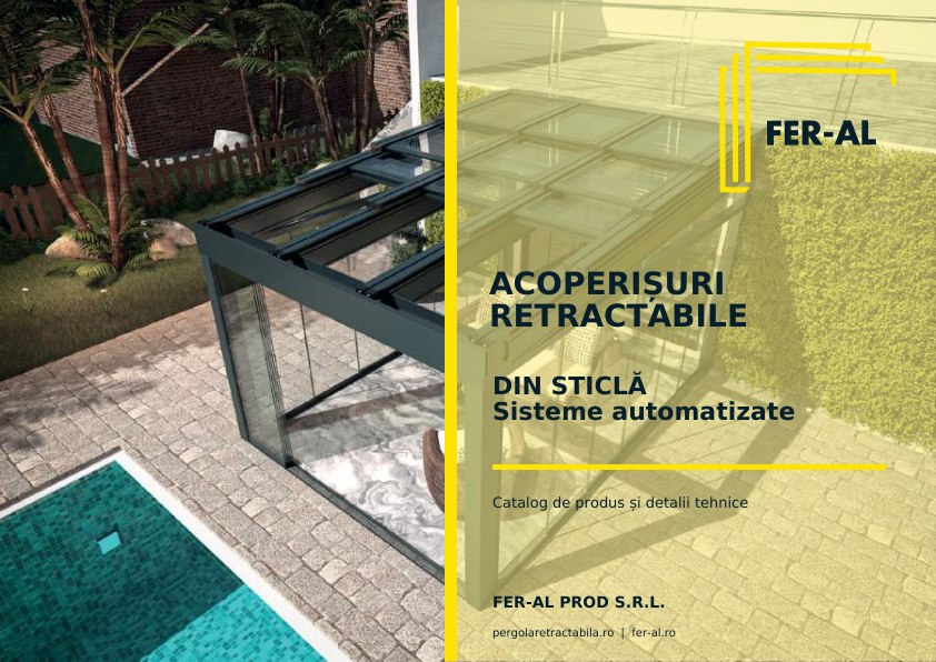 Coperta catalogului Acoperișuri retractabile din sticlă – sisteme automatizate, FER-AL