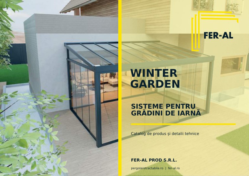 Coperta catalogului Winter Garden – sisteme pentru grădini de iarnă, FER-AL