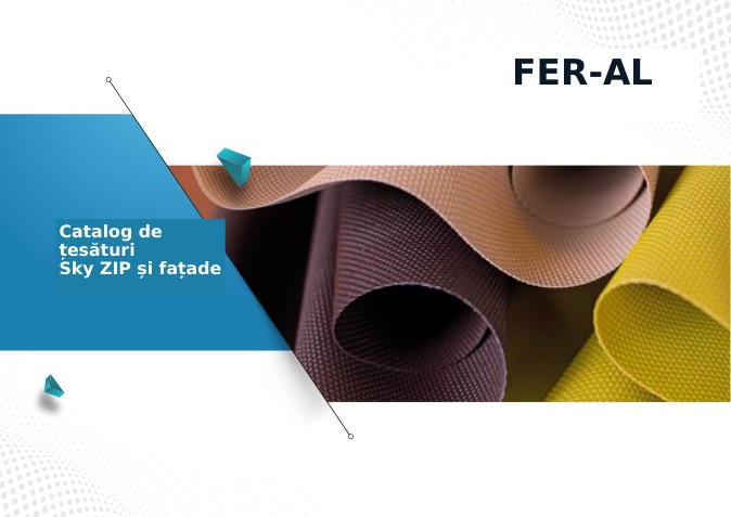 Coperta catalogului FER-AL de țesături pentru Sky ZIP și sisteme de fațadă