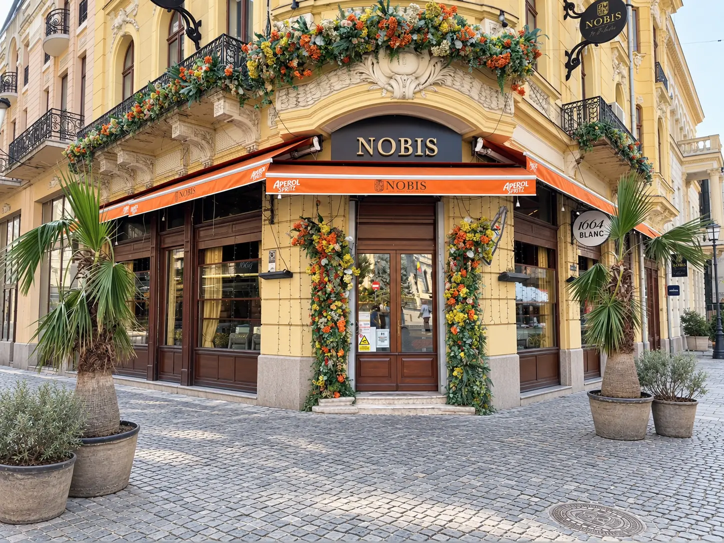 Sisteme ghilotină din sticlă la Nobis Bar din București